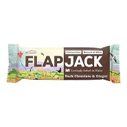 Flapjack m. mørk chokolade og ingefær - 80 gram