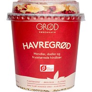 GRØD Havregrød m. mandler, frysetørrede hindbær Økologisk & dadler - 68 gram