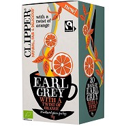 Earl Grey Te m. Appelsin Økologisk  - 20 breve - Clipper   