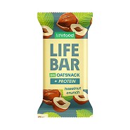 Lifebar Havre Snack Protein Hazelnut Crunch   Økologisk  - 40 gram