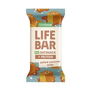 Lifebar Havre Snack Protein Salted Caramel Crisp   Økologisk  - 40 gram