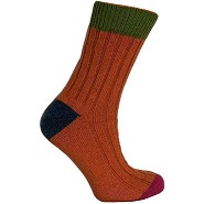 Merinostrømper Lime/orange - str. 39/42 1 par - Clemente