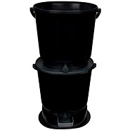 Bokashi Essential sæt + base 2 x 15,3 L, sort - 1 pakke - Bokashi Biosa