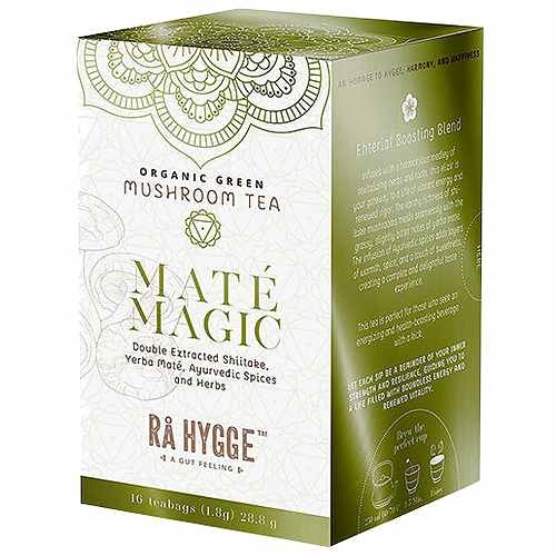Maté Magic - Shiitake Maté Tea Økologisk - 16 Breve - Rå Hygge