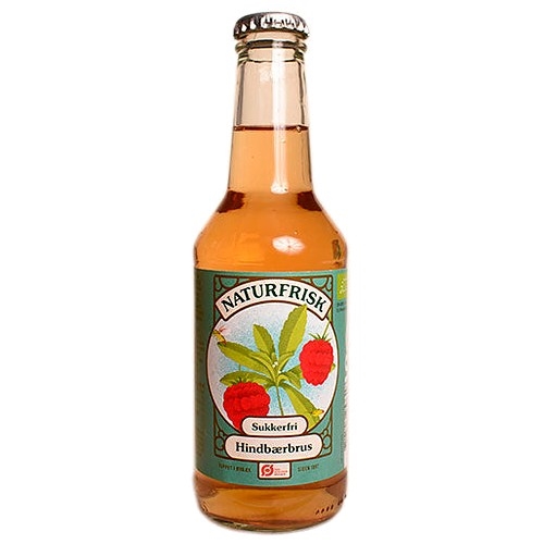 Hindbærbrus Sukkerfri Økologisk - 250 ml - Naturfrisk