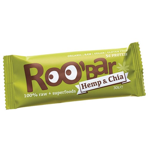 Bar med hamp chia Økologisk - 30 gram - Roobar 