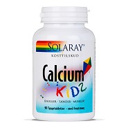 Calcium Kids tygge m.10 mcg D, frugtsmag - 90 tab - Solaray
