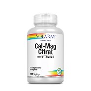 Calcium Magnesium Citrat med D-vitamin - 180 kap - Solaray 
