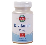 D-vitamin 25 mcg - 100 kap
