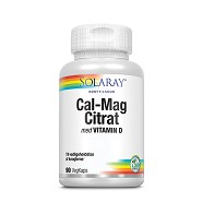 Calcium Magnesium Citrat m. D-vit. - 90 kap - Solaray