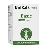 UniKalk Basic 400 mg calcium - 180 tabletter