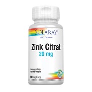 Zink Citrat 20 mg - 60 kab - Solaray