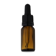 Brun glasflaske med sort pipette - 10 ml - Epic Oils