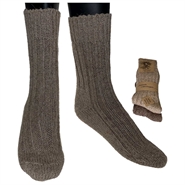 Tykke strømper 88 % uld med alpaka Beige/brun - str. 39/42 2 par - Clemente