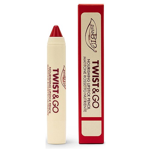 Twist & Go Nourishing Lipstick Pencil 505 Raspberry Red - 2,9 gram - puroBIO Cosmetics