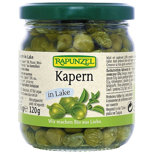 Kapers i lage Økologisk- 206 gr - Rapunzel