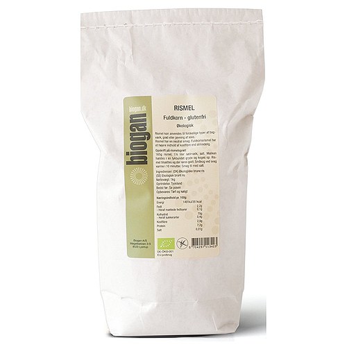 Rismel fuldkorn glutenfri Italien Økologisk - 1 kg - Biogan