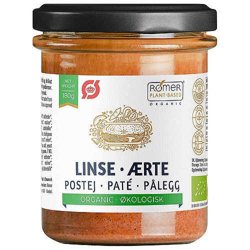 Smørepålæg Linse-Ærte Økologisk - 180 gram - Rømer