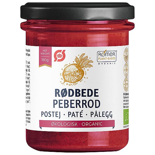 Rødbede & Peberrod Postej Vegansk Økologisk - 180 gram - Rømer