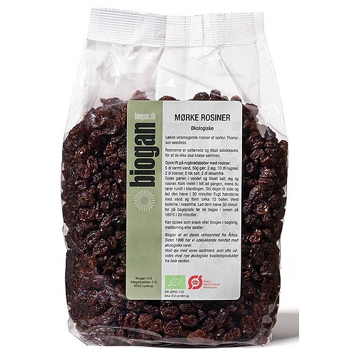 Rosiner mørke Økologisk- 1 kg - Biogan - DISCOUNT PRIS