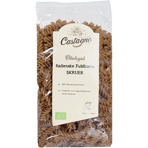 Skruer Fuldkorn Italien Økologisk - 500 gram - Castagno - DISCOUNT PRIS