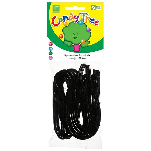 Snørebånd sød lakrids glutenfri Økologisk - 75 gram - Candy Tree
