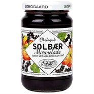 Solbærmarmelade sødet med æble Økologisk - 390 gram - Søbogaard