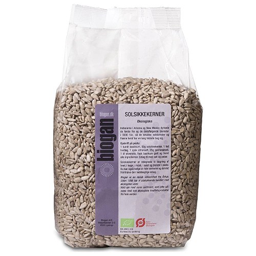 Solsikkekerner Økologisk - 1 kg - Biogan - DISCOUNT PRIS