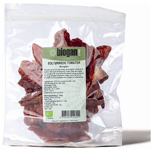 Soltørrede Tomater Italien Økologisk- 240 gr - Biogan