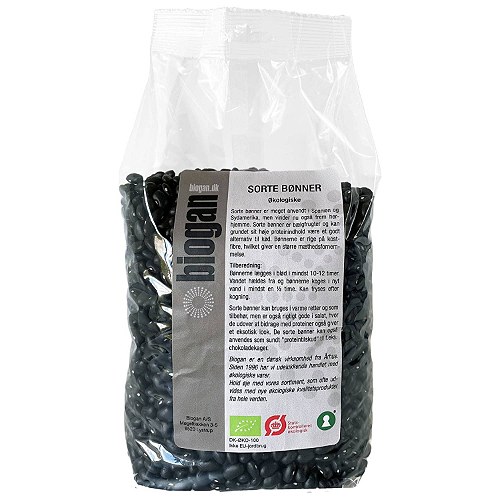Sorte bønner Økologisk- 1 kg - Biogan - DISCOUNT PRIS