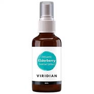 Elderberry Throat Spray (halsspray) Økologisk  - 50 ml - Viridian Nutrition