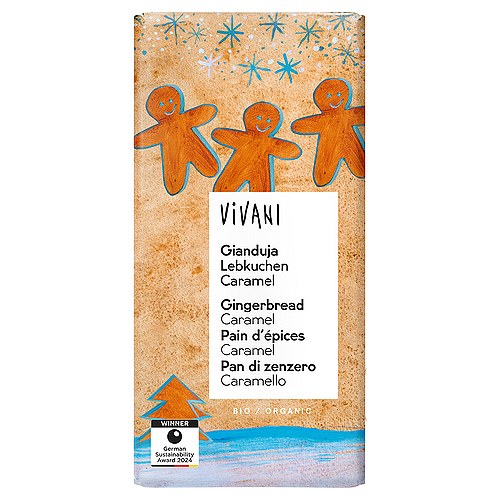 Gianduja Chokolade med Honningkage og Karamel Økologisk - 100 gram - Vivani