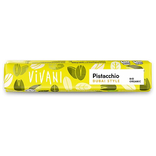 Mælkechokolade Pistacie Dubai Style Økologisk - 40 gram - Vivani